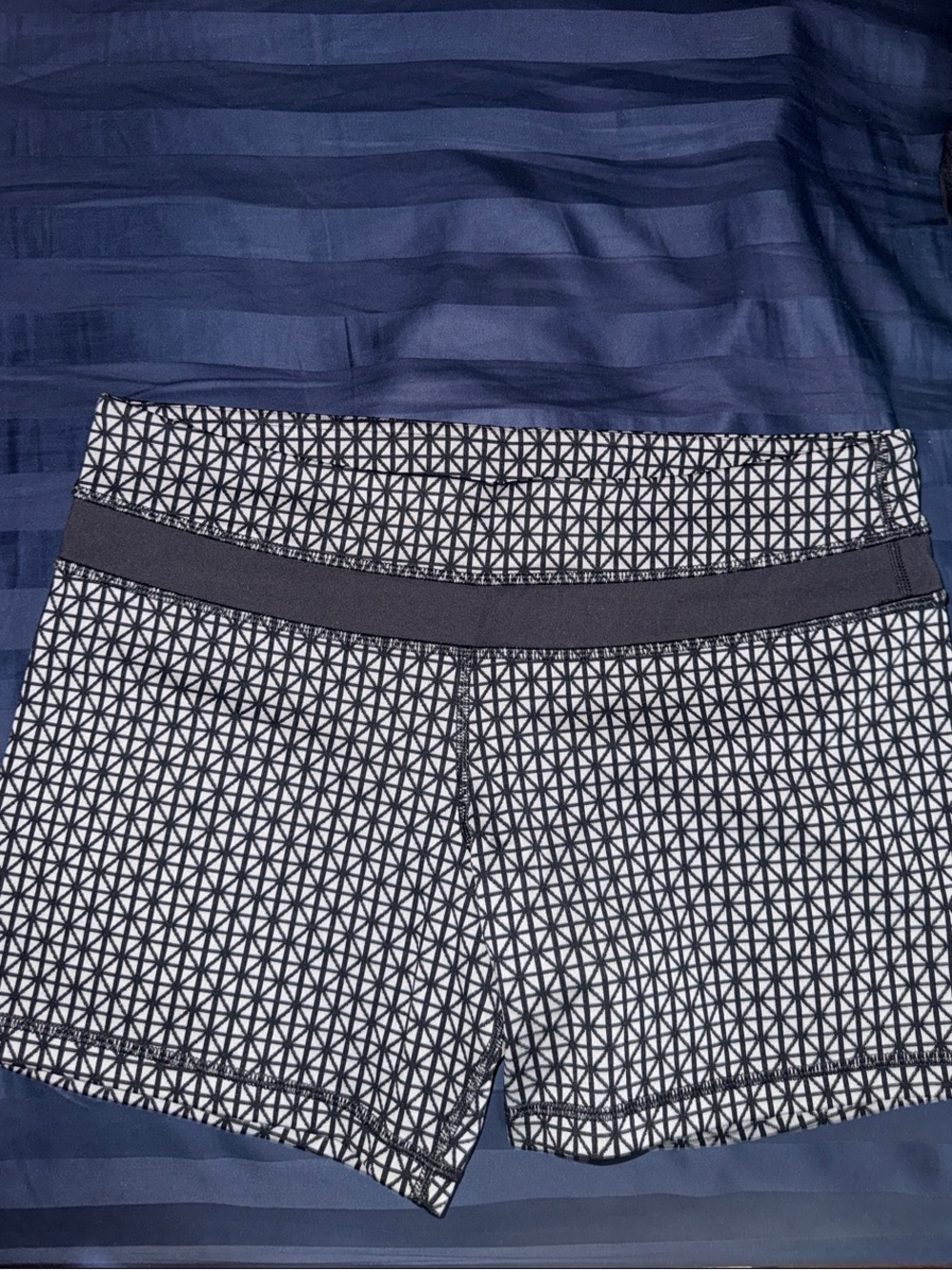 lululemon athletica Black & White Geo-Print Bike Shorts